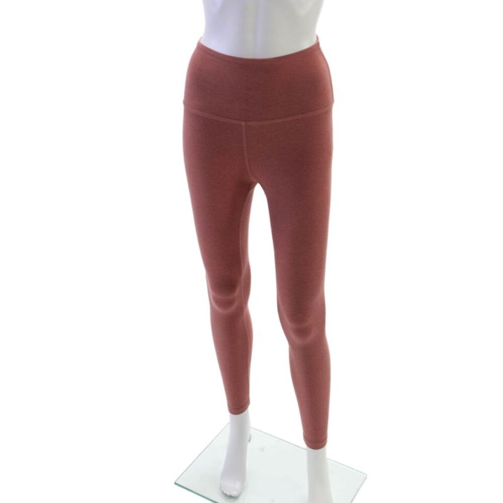 Beyond Yoga Womens Ankle Leggings Red Polyester Solid Size XS